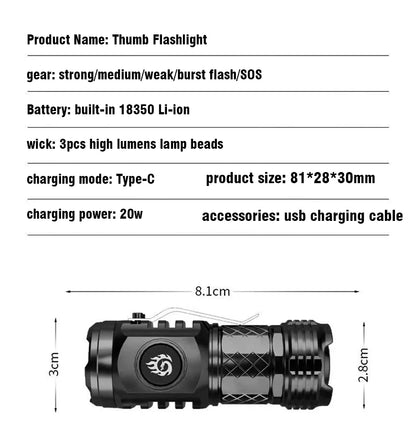 Duitse Monster Mini Flash Zaklamp