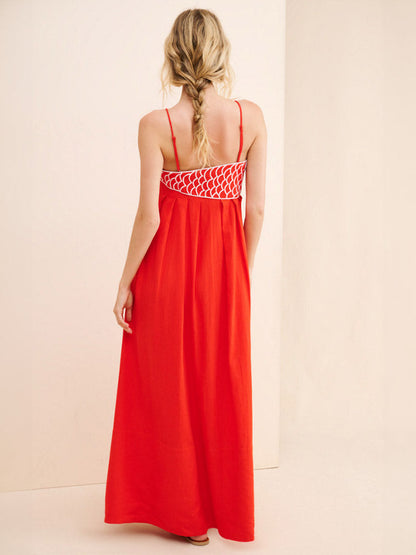 Magicarp Top Linnenmix Maxi-Jurk