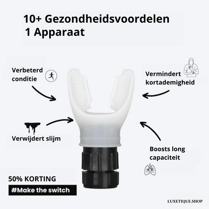 OxyFlow™ | Ademhalingstrainer voor gezonde longen en buikademhaling