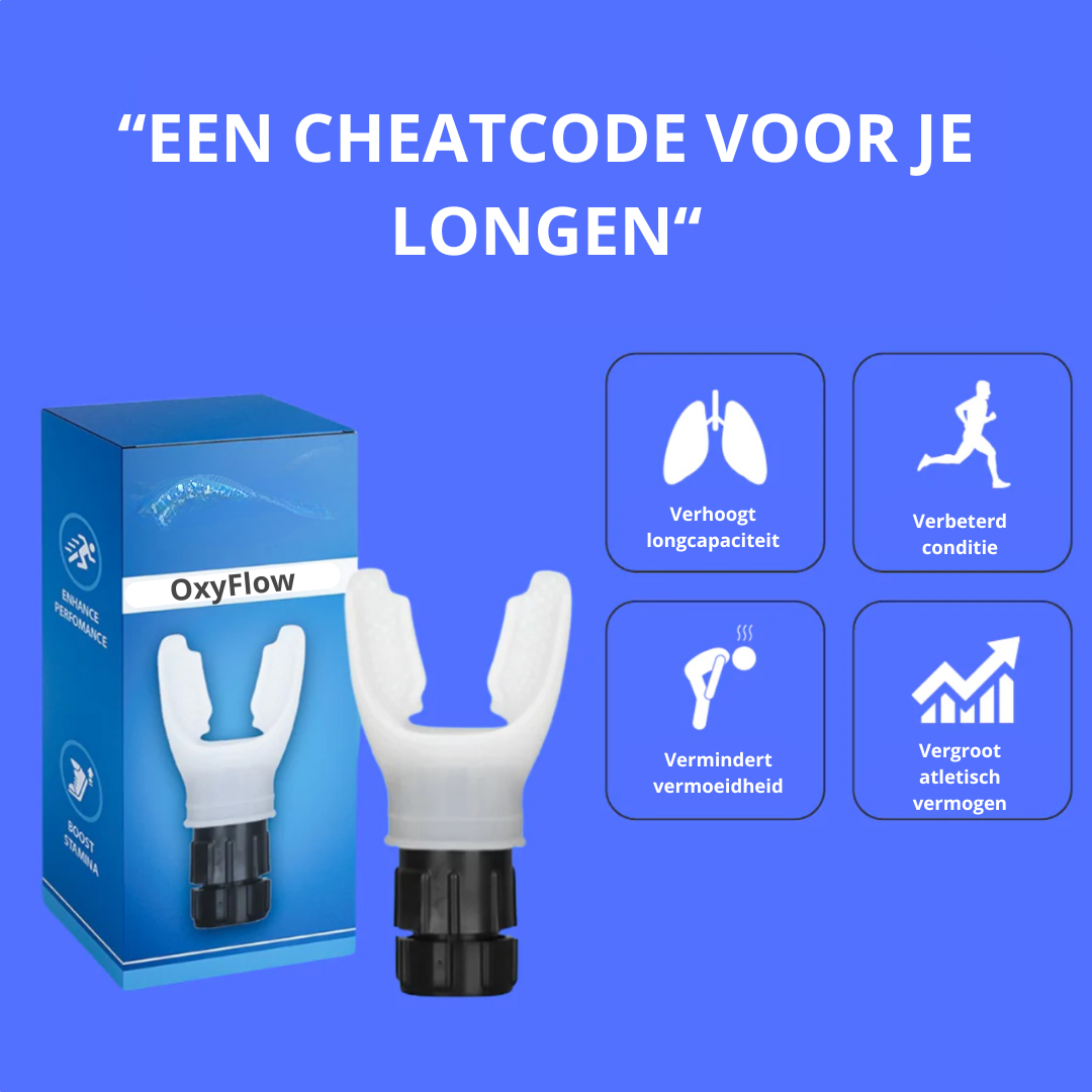 OxyFlow™ | Ademhalingstrainer voor gezonde longen en buikademhaling